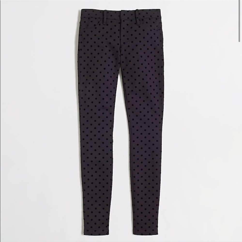 J Crew Gigi pants skinny jeggings 0 Polka dot